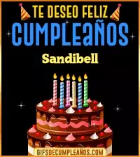 GIF Te deseo Feliz Cumpleaños Sandibell